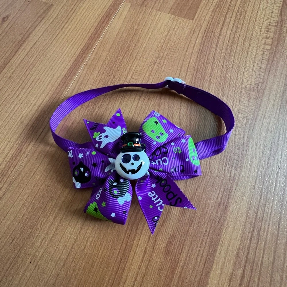 Halloween ghost with hat cat/dog collar